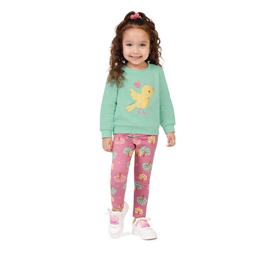Conjunto Infantil Malwee Menina Blusão Estampado