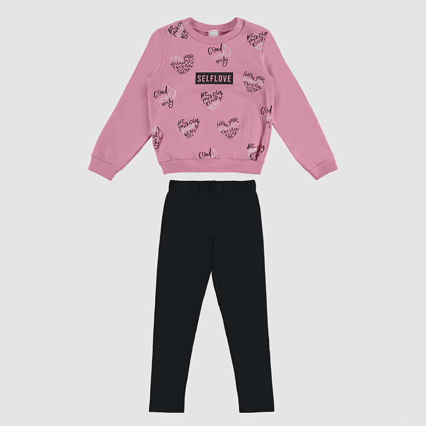 Conjunto Infantil Malwee Blusão Estampado Menina Conjunto Infantil Malwee Blusão Estampado Menina