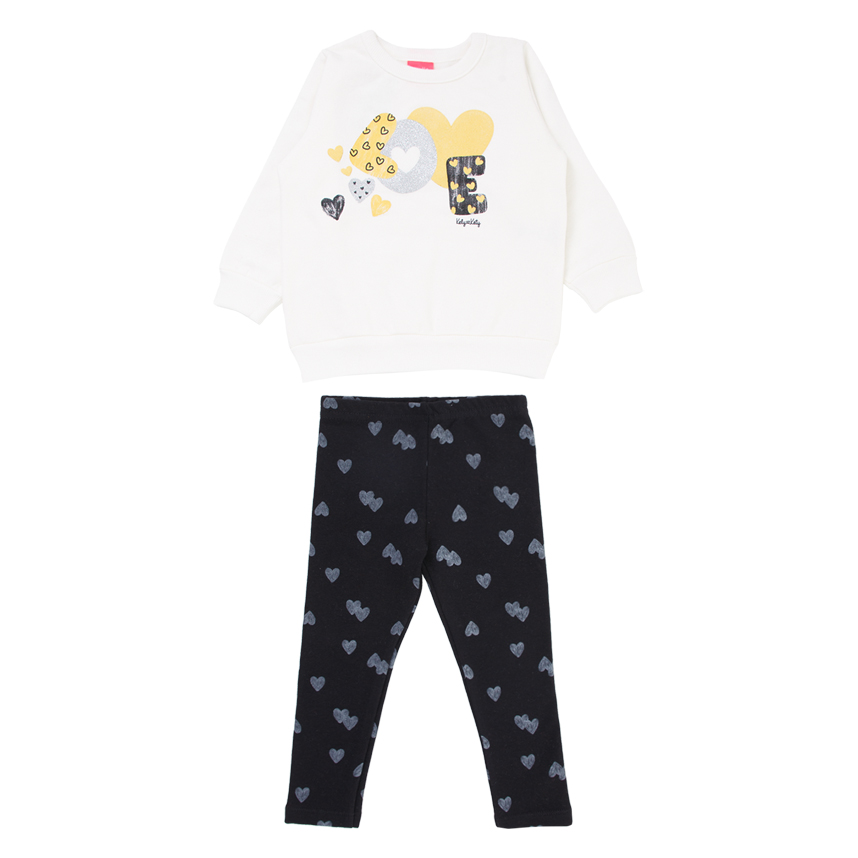 Conjunto Moletom Infantil Kely Kety Blusão Estampa Love