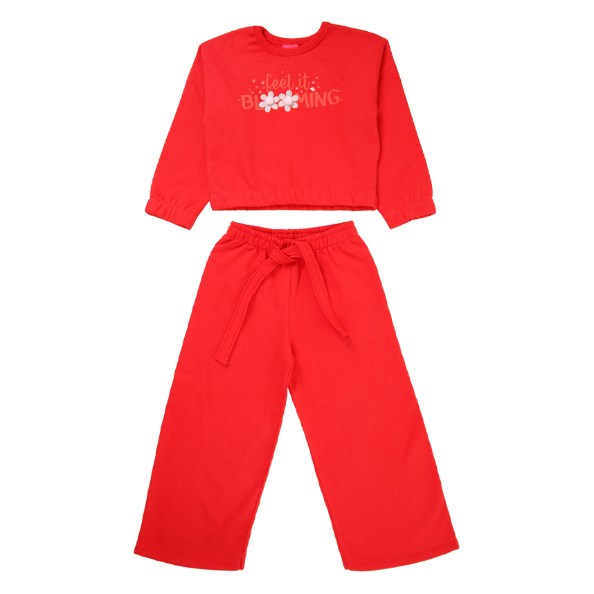 Conjunto Moletom Infantil Kely Kety Blusão Estampa Blooming