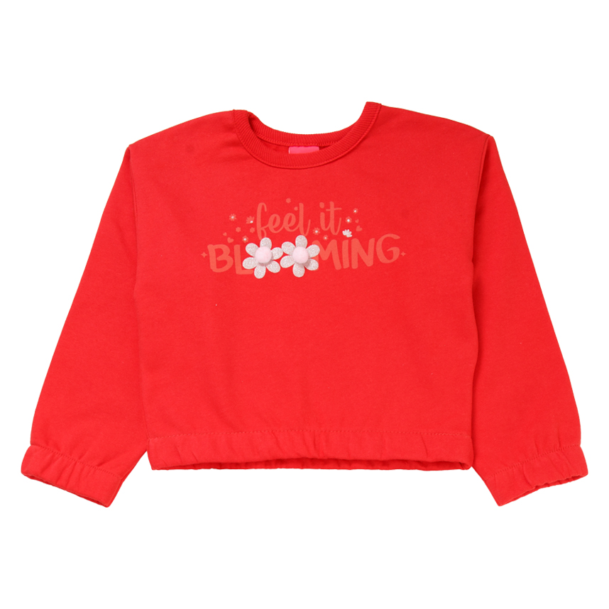 Conjunto Moletom Infantil Kely Kety Blusão Estampa Blooming