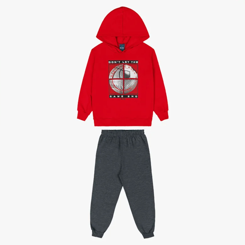 Conjunto Moletom Infantil Reirex Blusão Com Capuz Estampa Game Conjunto Moletom Infantil Reirex Blusão Com Capuz Estampa Game
