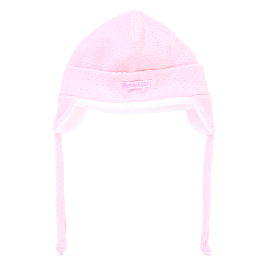 Touca Bebê Everly em Plush Jacquard e Amarração Touca Bebê Everly em Plush Jacquard e Amarração