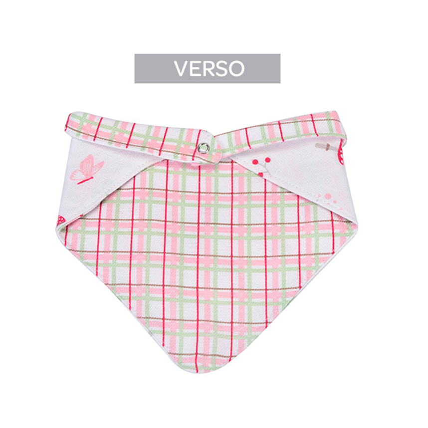 Babador Bandana Dengo Com Botão Estampa Cogumelo Babador Bandana Dengo Com Botão Estampa Cogumelo
