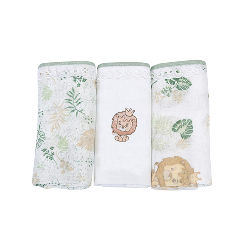 FRALDA DENGO ESTAMPA LEÃO 03 PEÇAS FRALDA DENGO ESTAMPA LEÃO 03 PEÇAS