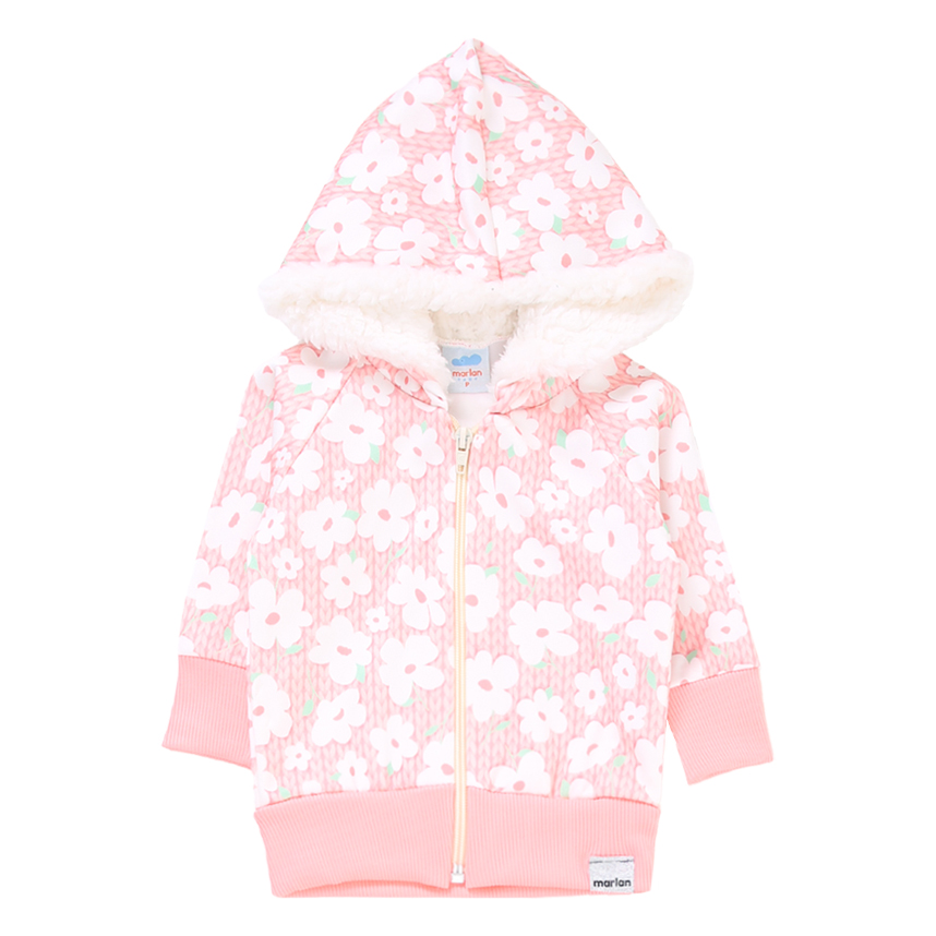 Conjunto Bebê Marlan Floral Jaqueta Com Capuz Pelinho + Calça Conjunto Bebê Marlan Floral Jaqueta Com Capuz Pelinho + Calça
