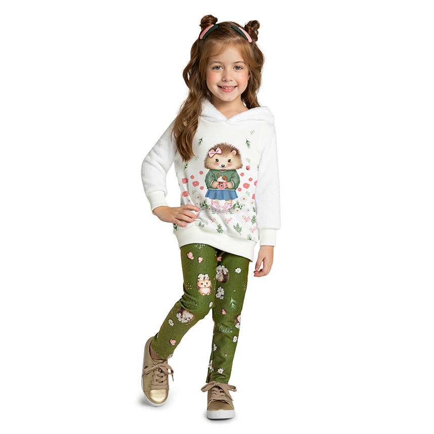 Conjunto Infantil Marlan Blusão Com Capuz + Legging