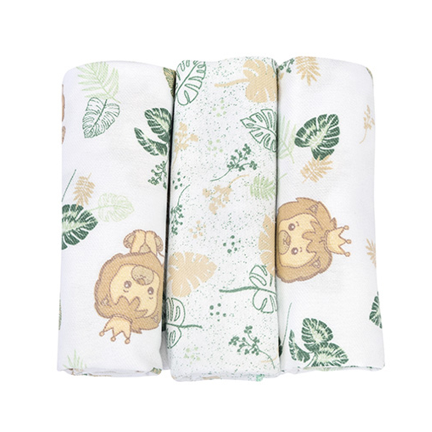 Cueiro Dengo Estampa Leão 03 Peças 80 CM x 80 CM