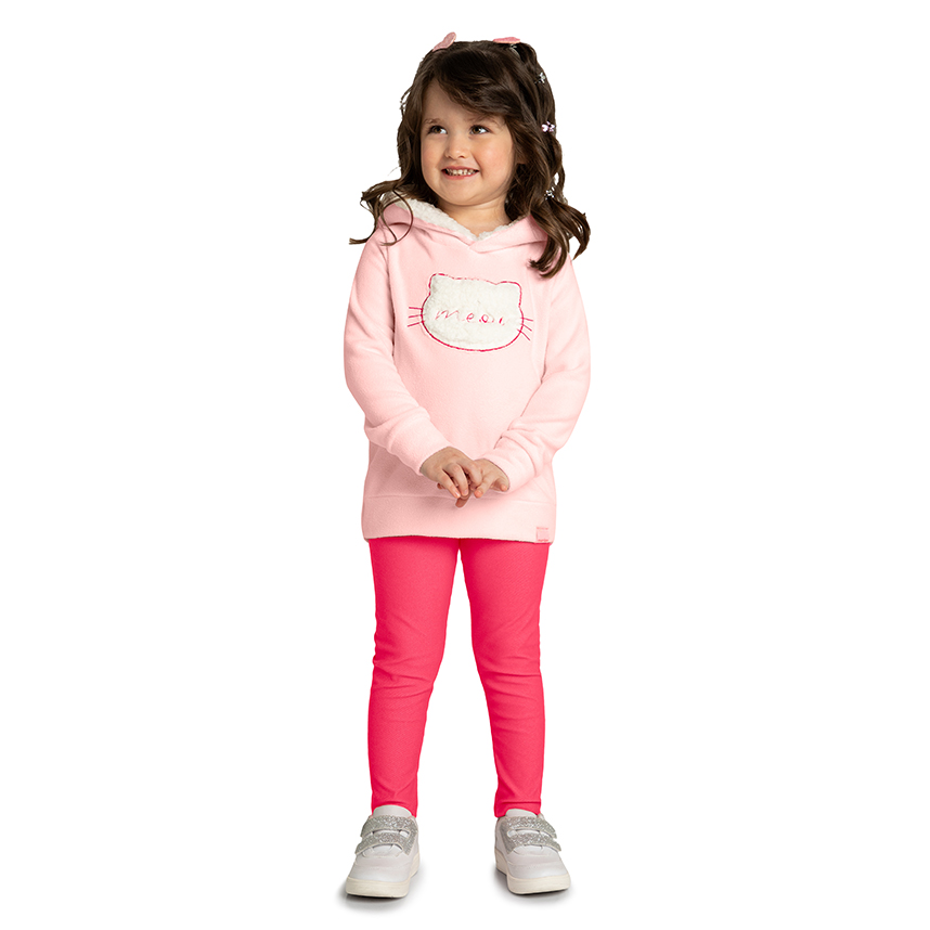 Conjunto Infantil Marlan Blusão Meow Fleece Conjunto Infantil Marlan Blusão Meow Fleece