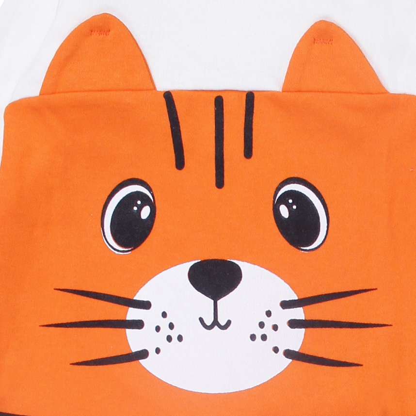 Macacão Longo Bebê Cattu Baby Suedine Estampa Tigrinho