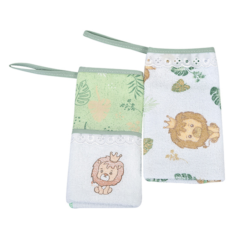 Pano de Boca Dengo Felpa Estampa Prendedor Leão 02 Peças Pano de Boca Dengo Felpa Estampa Prendedor Leão 02 Peças