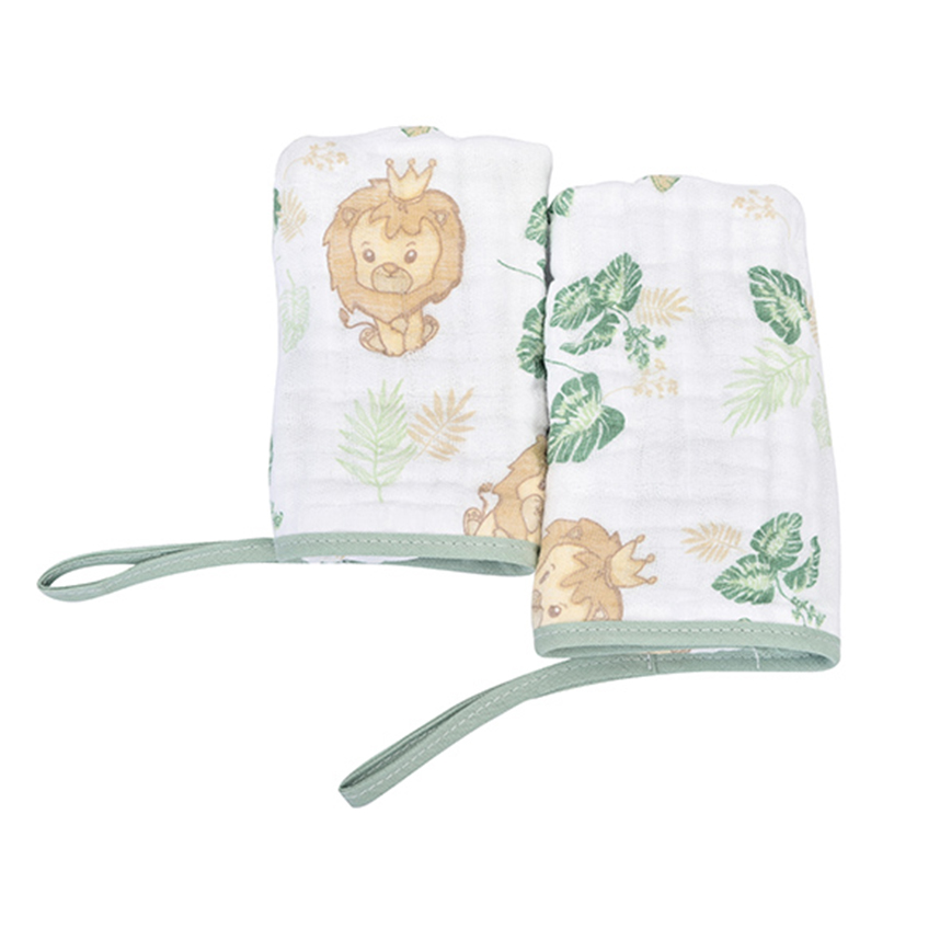 Pano de Boca Dengo Soft Estampa Leão 02 Peças Pano de Boca Dengo Soft Estampa Leão 02 Peças