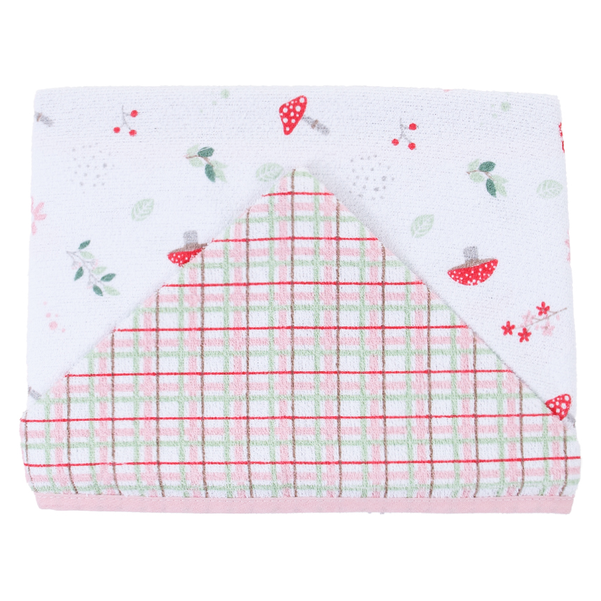 Toalha Com Capuz Dengo Felpa Estampa Cogumelo