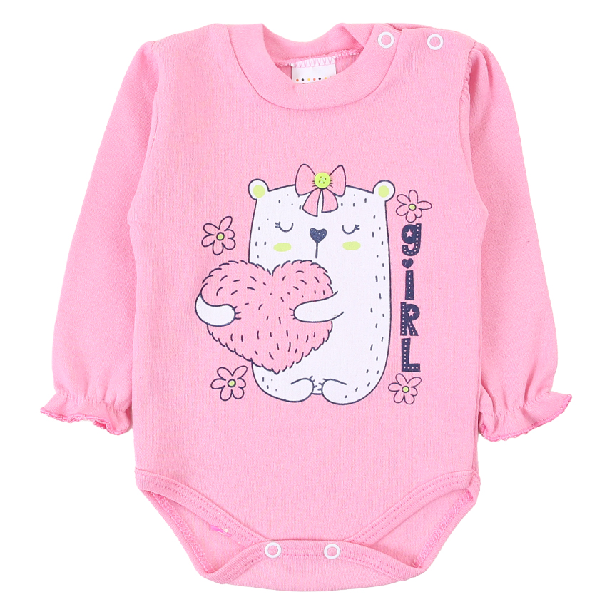 Kit Body Bebê Petutinha Estampa Ursa Baby - 3 Peças