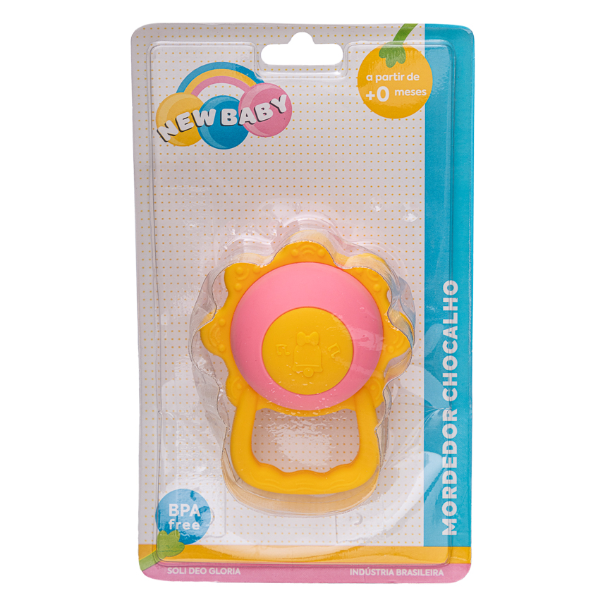 Mordedor Chocalho New Baby em Silicone Mordedor Chocalho New Baby em Silicone