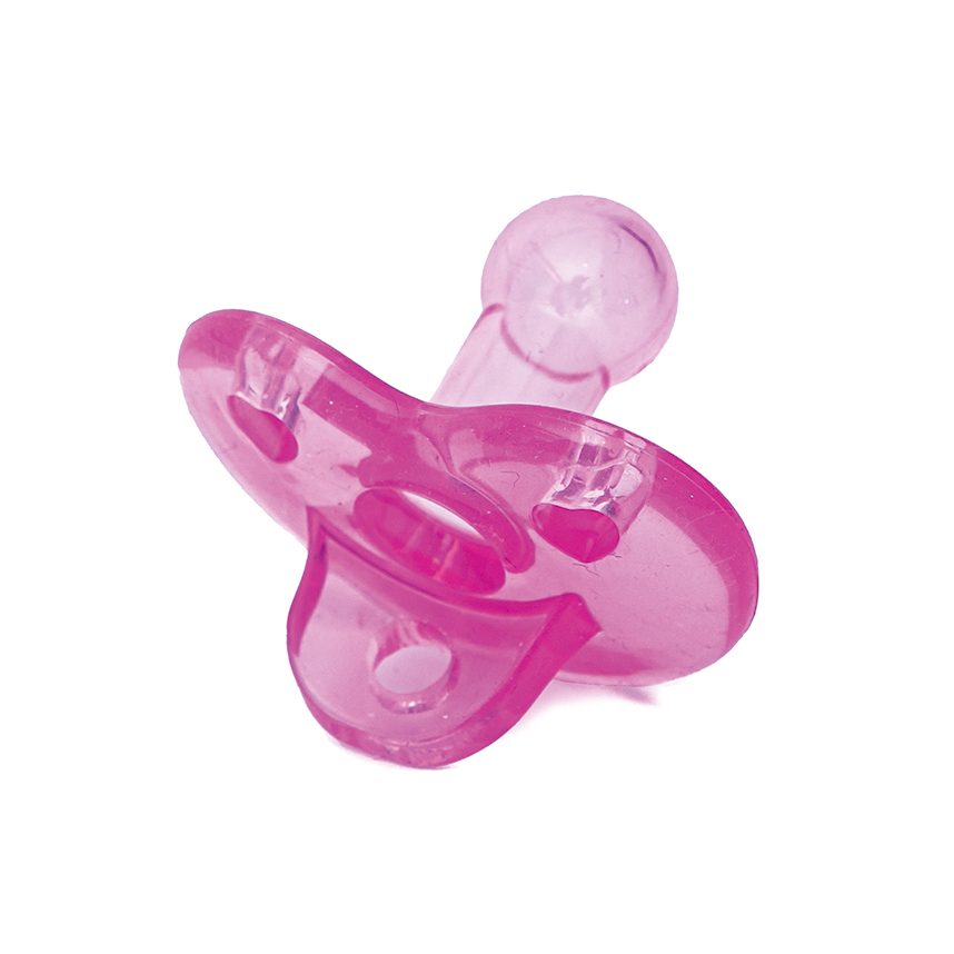 Chupeta New Baby Soft Silicone Redonda Rosa