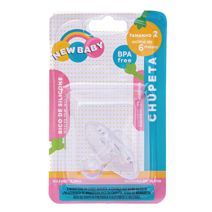 Chupeta New Baby Soft Silicone Redonda