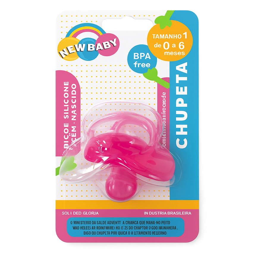 Chupeta New Baby Soft Silicone Assimétrica