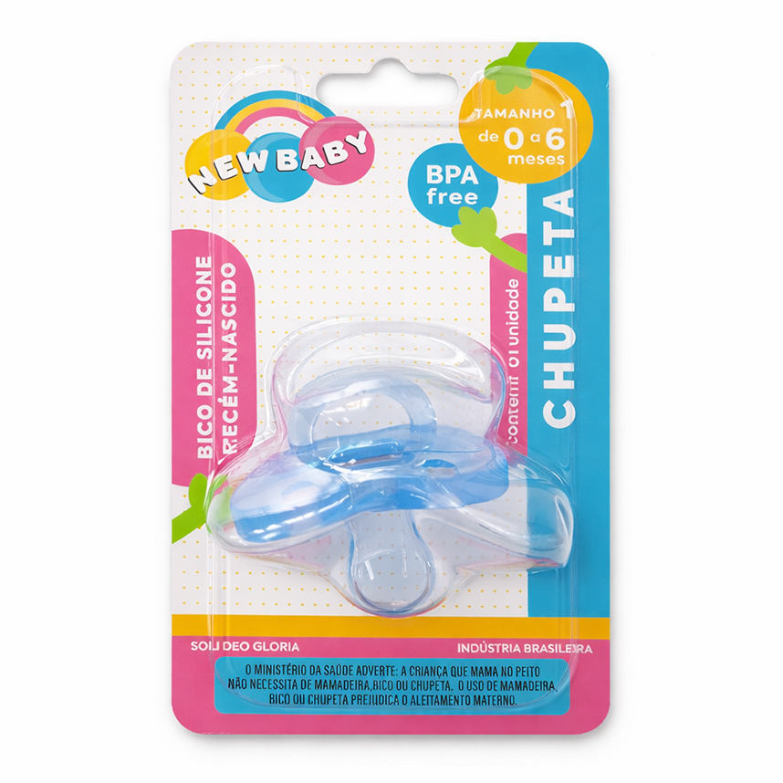 Chupeta New Baby Soft Silicone Assimétrica