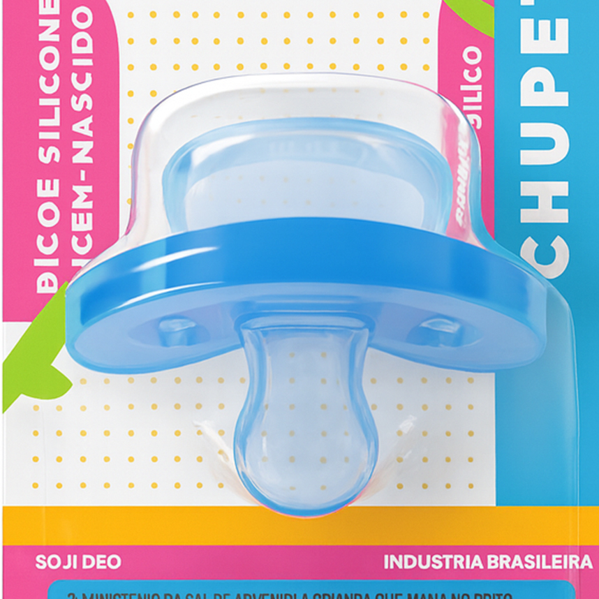 Chupeta New Baby Soft Silicone Assimétrica