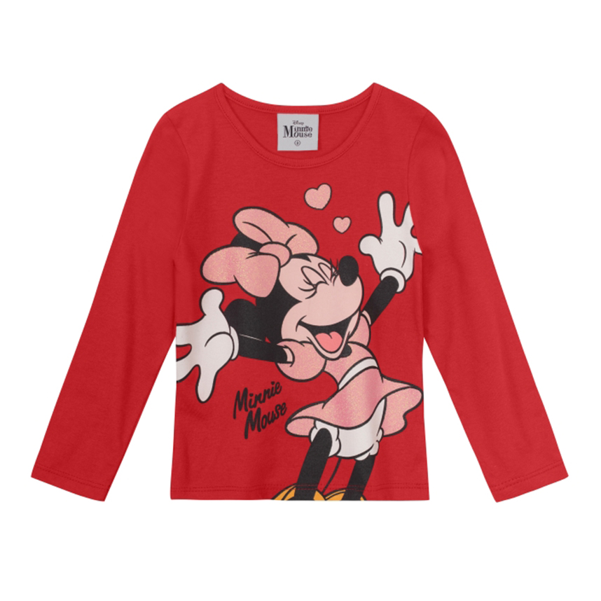 Blusa Infantil Brandili Manga Longa Estampa Minnie Blusa Infantil Brandili Manga Longa Estampa Minnie