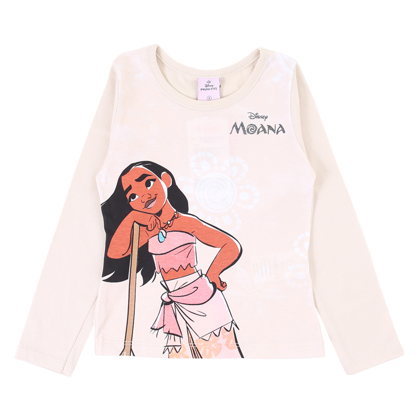 Blusa Infantil Brandili Manga Longa Estampa Moana