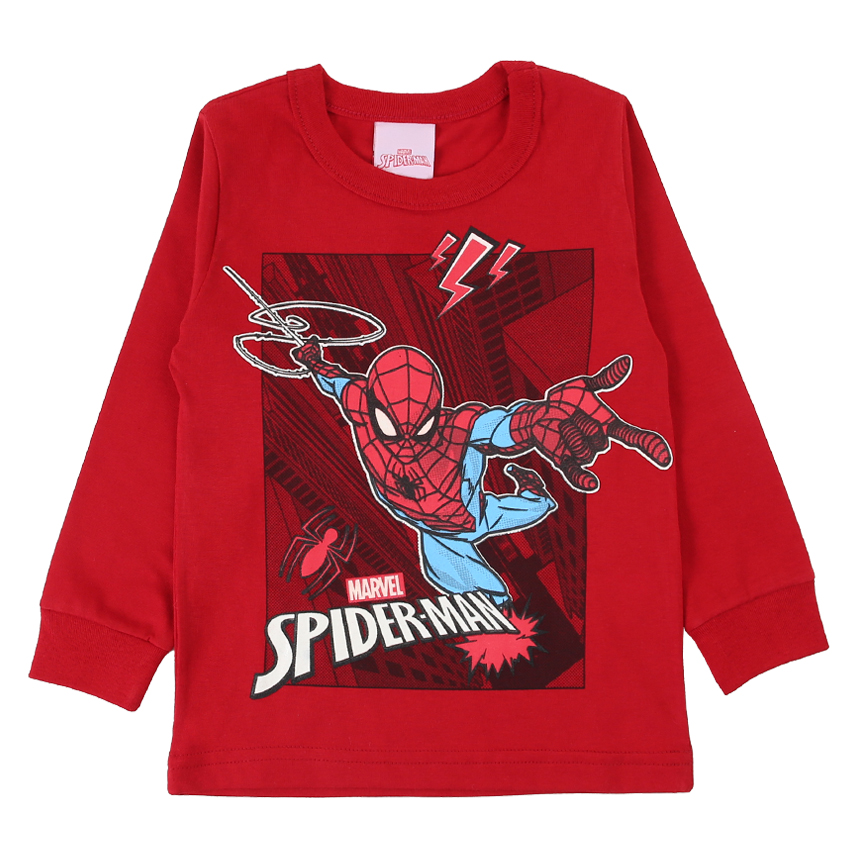 Camiseta Infantil Brandili Manga Longa Spider Man