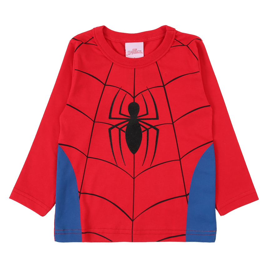 Camiseta Infantil Brandili Manga Longa Homem-Aranha