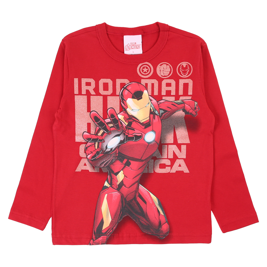 Camiseta Infantil Brandili Manga Longa The Avengers