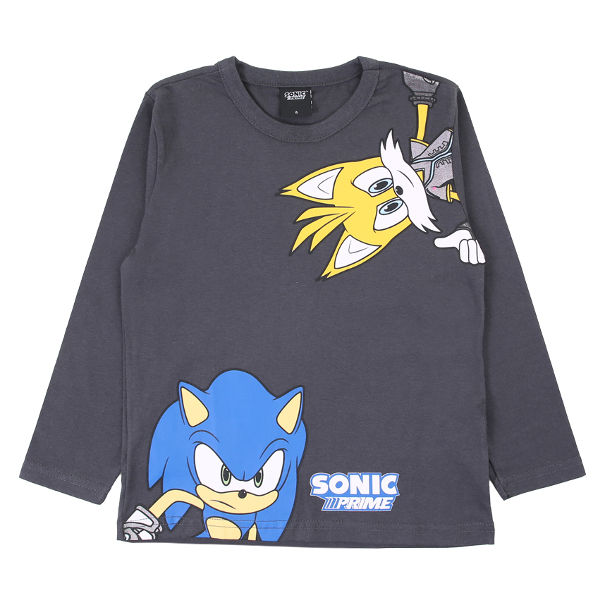 Camiseta Infantil Brandili Manga Longa Sonic