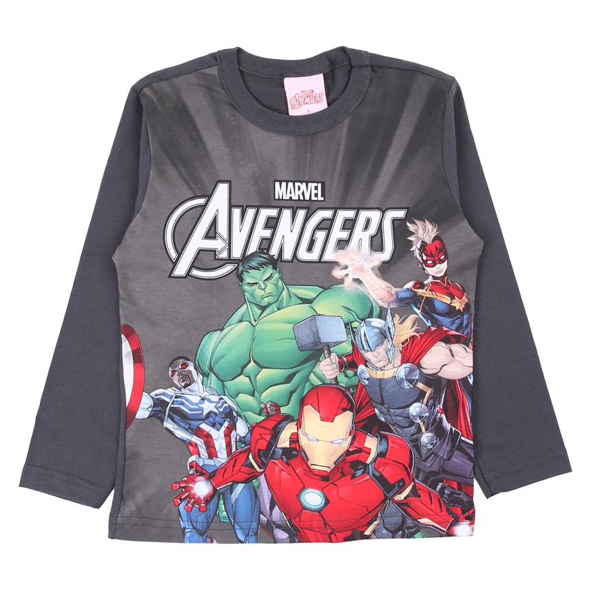 Camiseta Infantil Brandili Manga Longa The Avengers