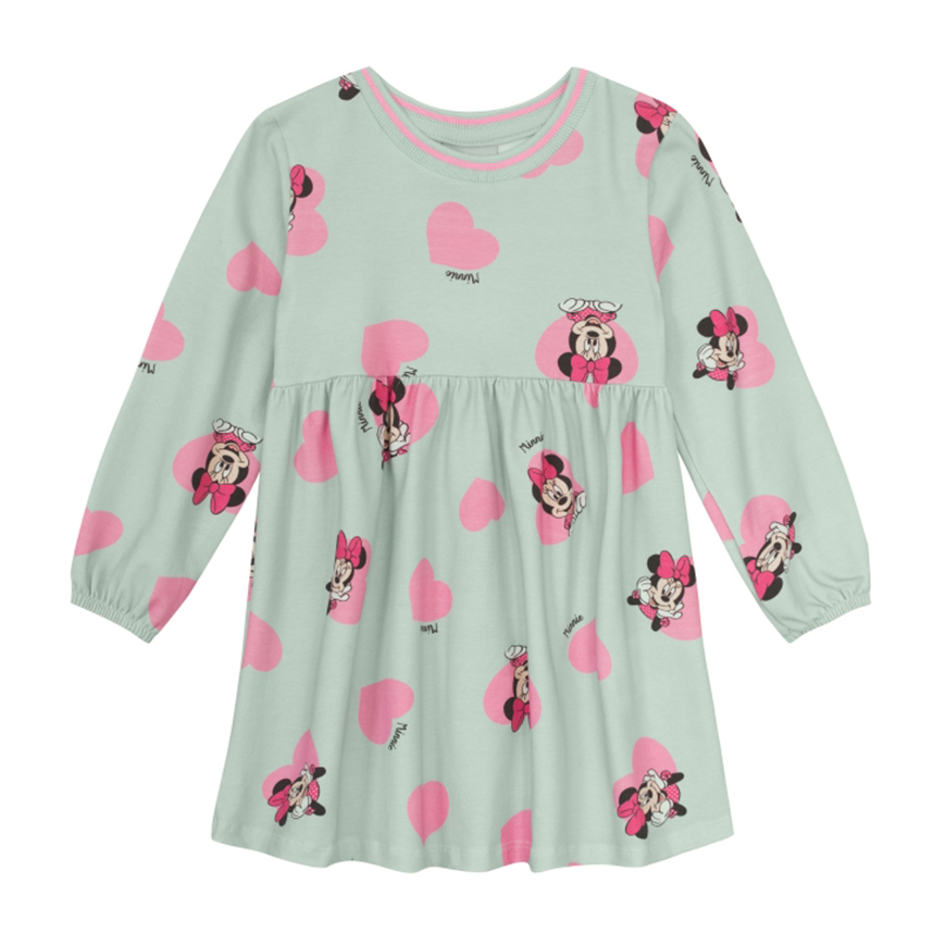 Vestido Infantil Brandili Manga Longa Estampa Minnie Vestido Infantil Brandili Manga Longa Estampa Minnie