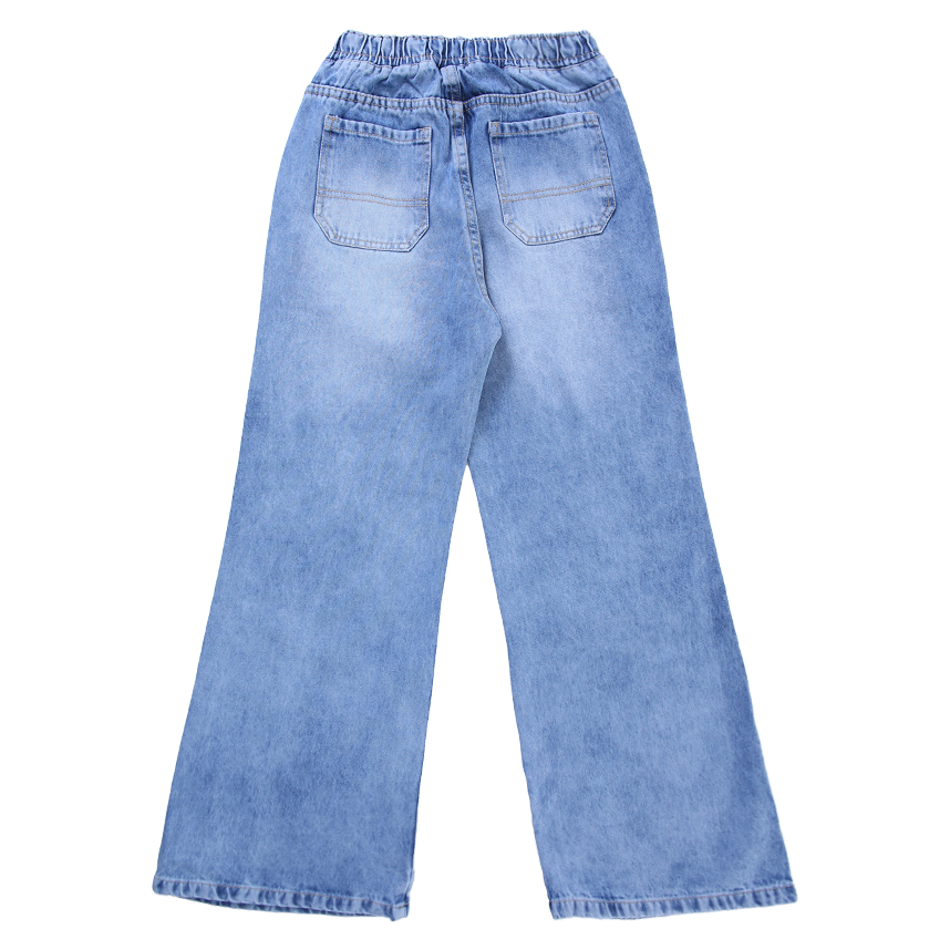 Calça Jeans Infantil Revert Jeans Com Elástico E Cordão