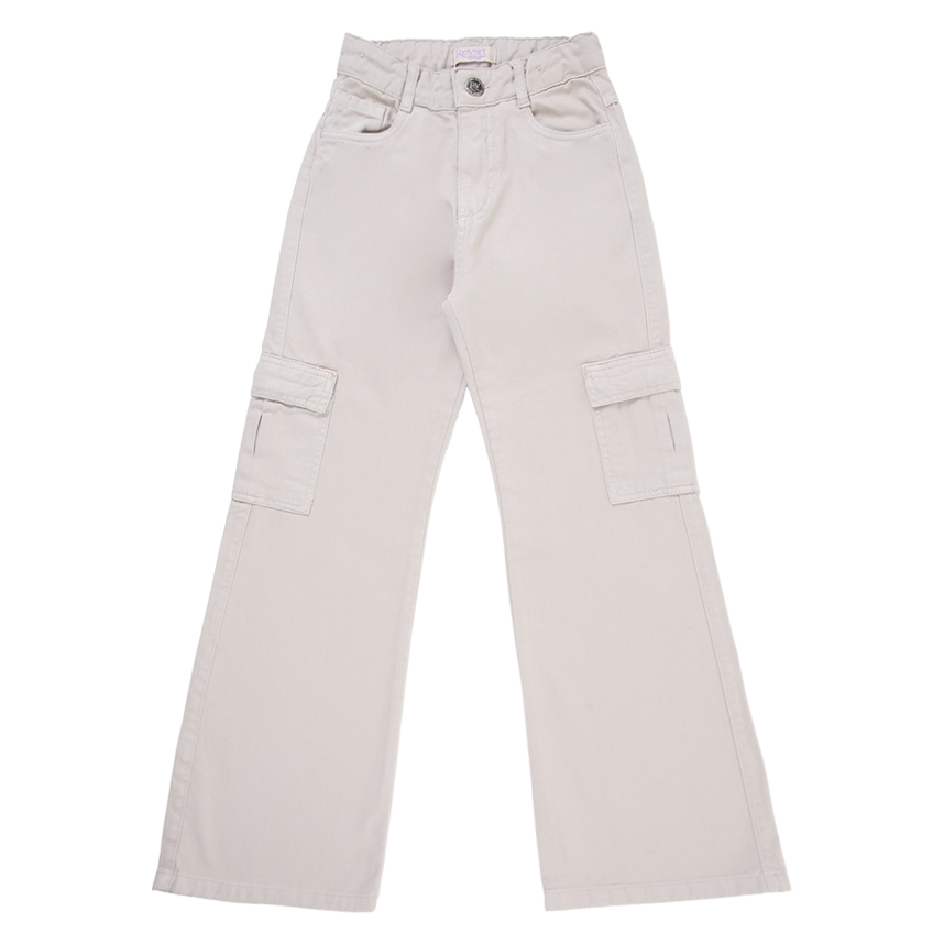 Calça Sarja Infantil Revert Jeans Com Bolso Cargo