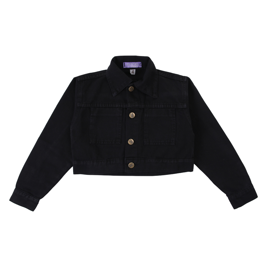 Jaqueta Sarja Infantil Revert Jeans Com Bolso Quadrado