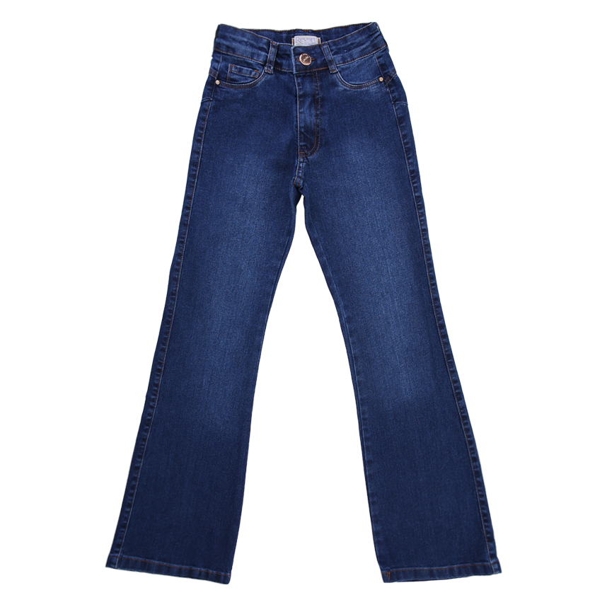 Calça Jeans Juvenil Revert Jeans Flare Com Pence