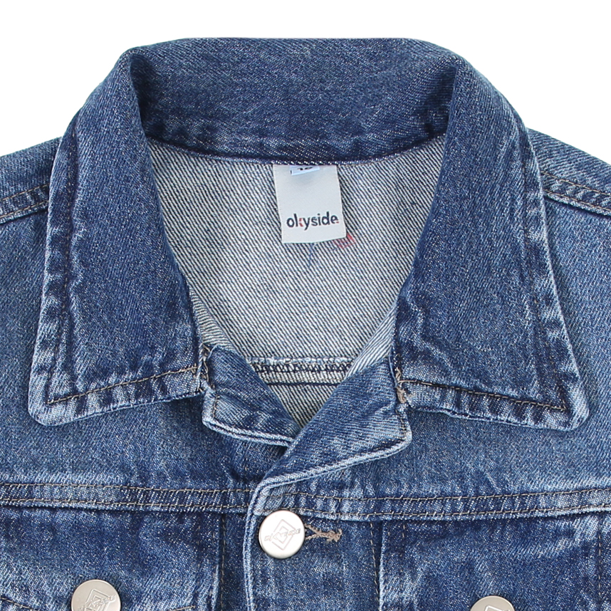 Jaqueta Juvenil Okyside Jeans Bolso Frontal