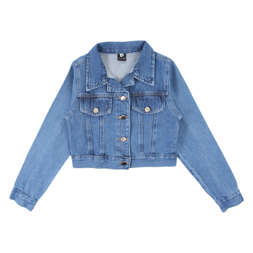 Jaqueta Juvenil Pami Jeans Com Bolso Frontal