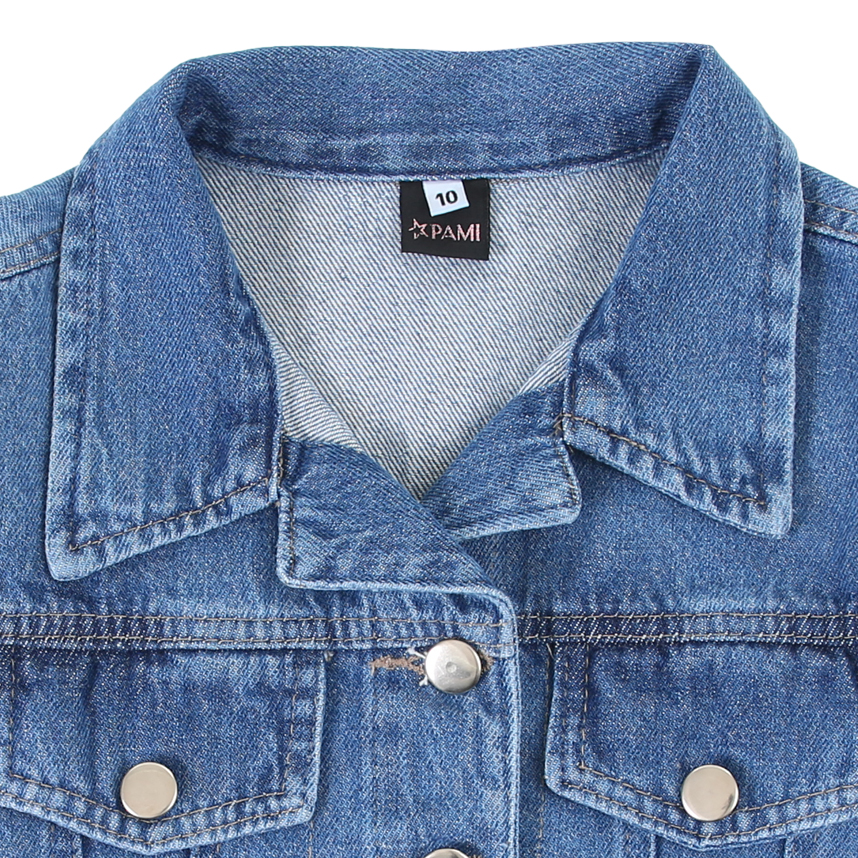 Jaqueta Juvenil Pami Jeans Com Bolso Frontal