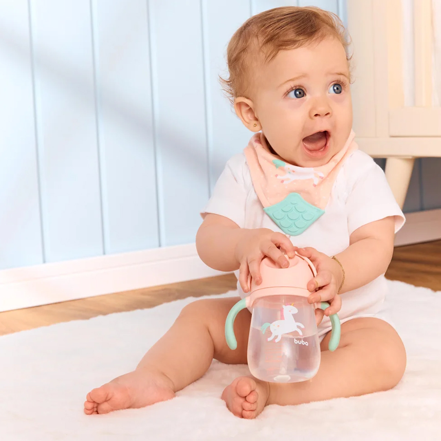 Copo Buba com Dispositivo Canudo Magic Unicórnio - 240ML