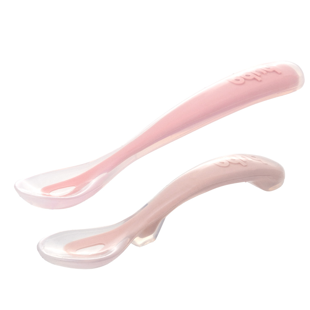 Kit Buba Colher em Silicone Fases 1 E 2 Rosa 2 Peças Kit Buba Colher em Silicone Fases 1 E 2 Rosa 2 Peças