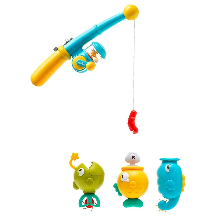 Brinquedo Buba para Banho - Pescaria com 3 Peixinhos
