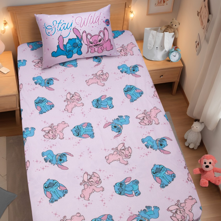Jogo De Lençol Portallar Estampada Stitch E Angel 02 Peças Jogo De Lençol Portallar Estampada Stitch E Angel 02 Peças