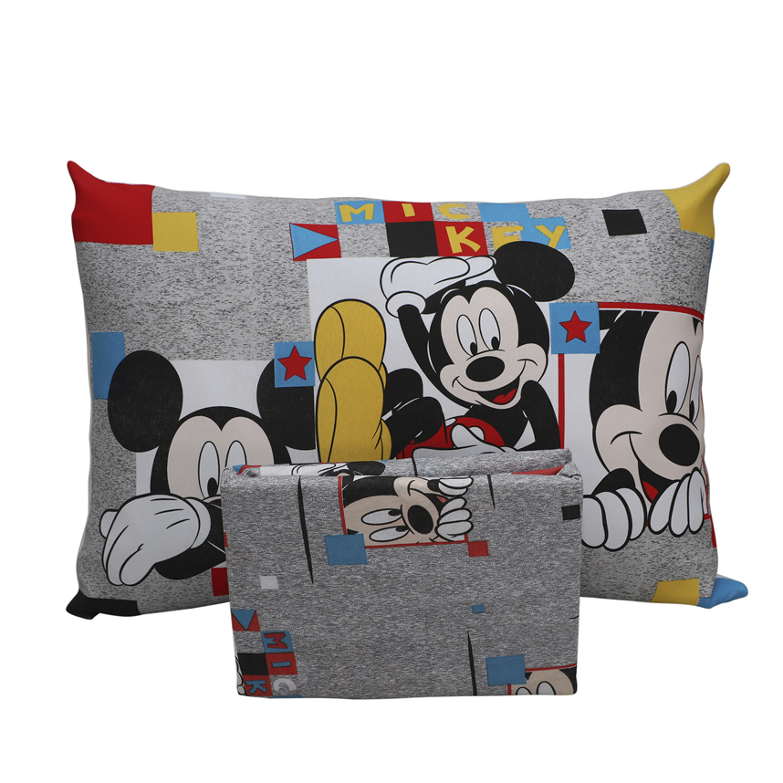 Jogo de Lençol Portallar Infantil Estampado Mickey 02 Peças Jogo de Lençol Portallar Infantil Estampado Mickey 02 Peças