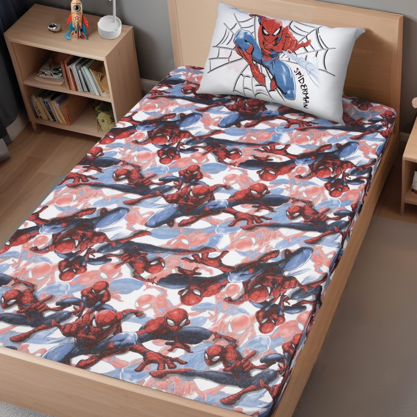 Jogo de Lençol Portallar Estampado Homem Aranha 02 Peças Jogo de Lençol Portallar Estampado Homem Aranha 02 Peças