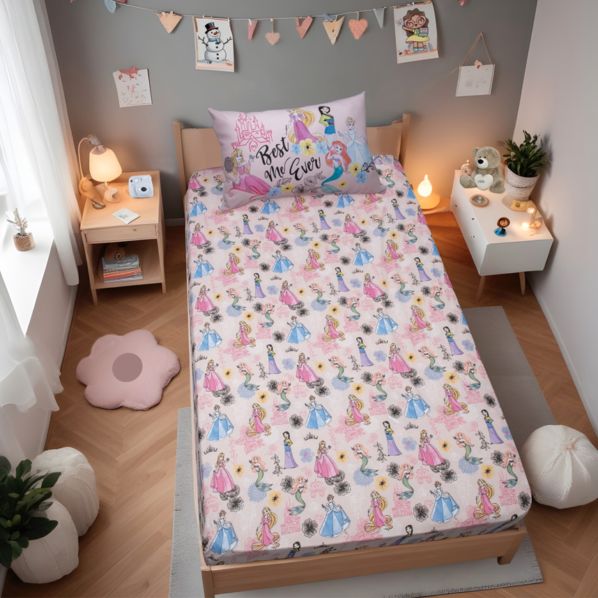 Jogo De Lençol Portallar Estampada Princesas 02 Peças Jogo De Lençol Portallar Estampada Princesas 02 Peças