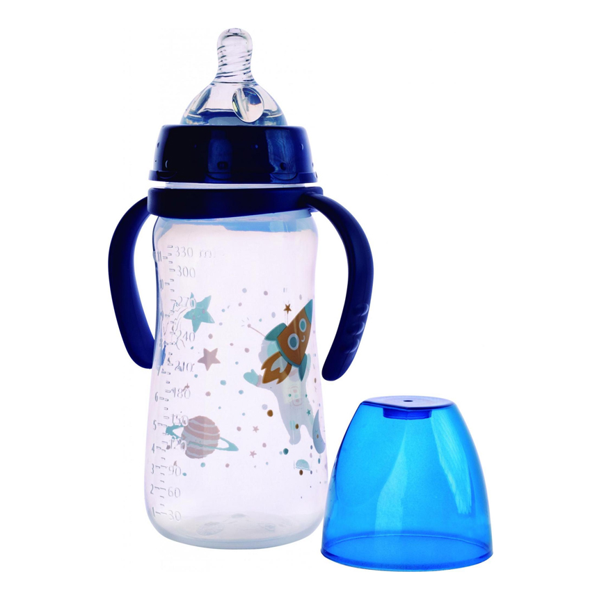 Mamadeira Plasútil Com Alça Estampa Astronauta Azul 330 ml Mamadeira Plasútil Com Alça Estampa Astronauta Azul 330 ml