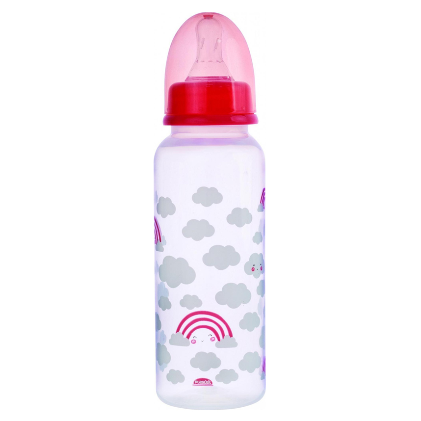 Mamadeira Plasútil Estampa Nuvem E Arco Íris Rosa 250 ml Mamadeira Plasútil Estampa Nuvem E Arco Íris Rosa 250 ml