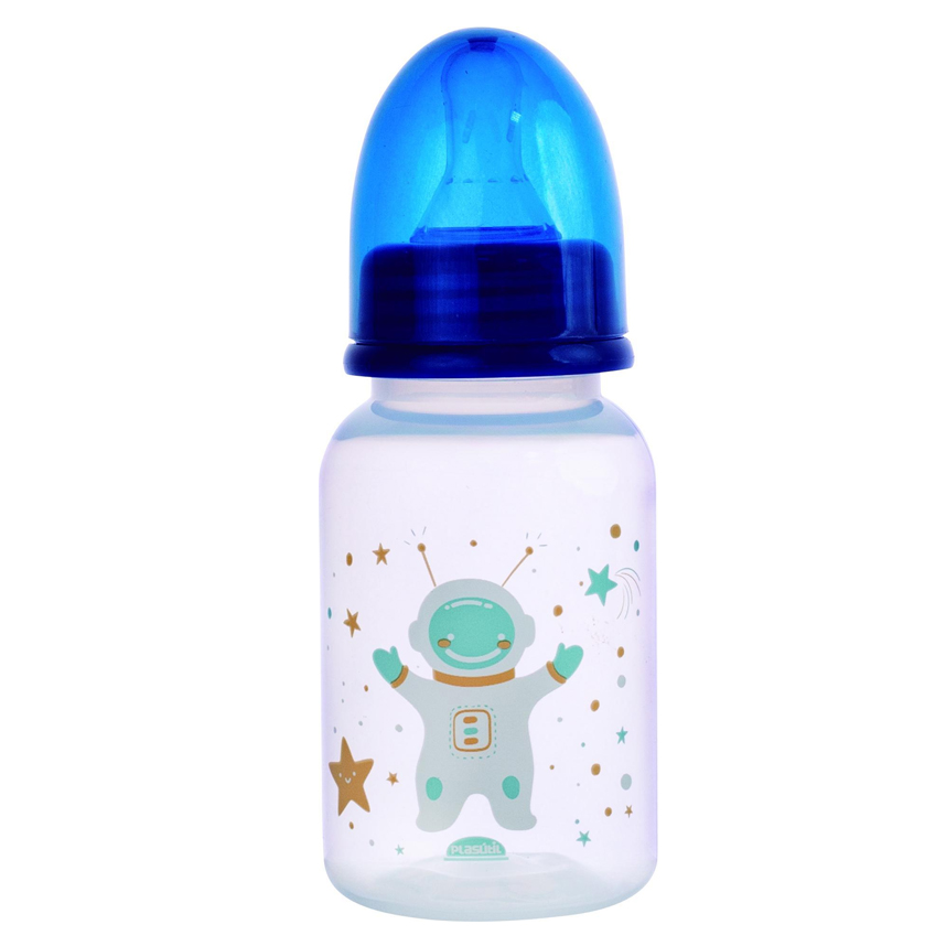 Mamadeira Plasútil  Com Estampa De Astronauta Azul 150ml Mamadeira Plasútil  Com Estampa De Astronauta Azul 150ml