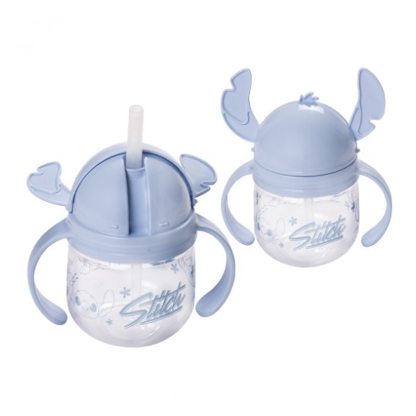 Caneca Treinamento Plasútil 260 ML Com Canudo Stitch Lilo